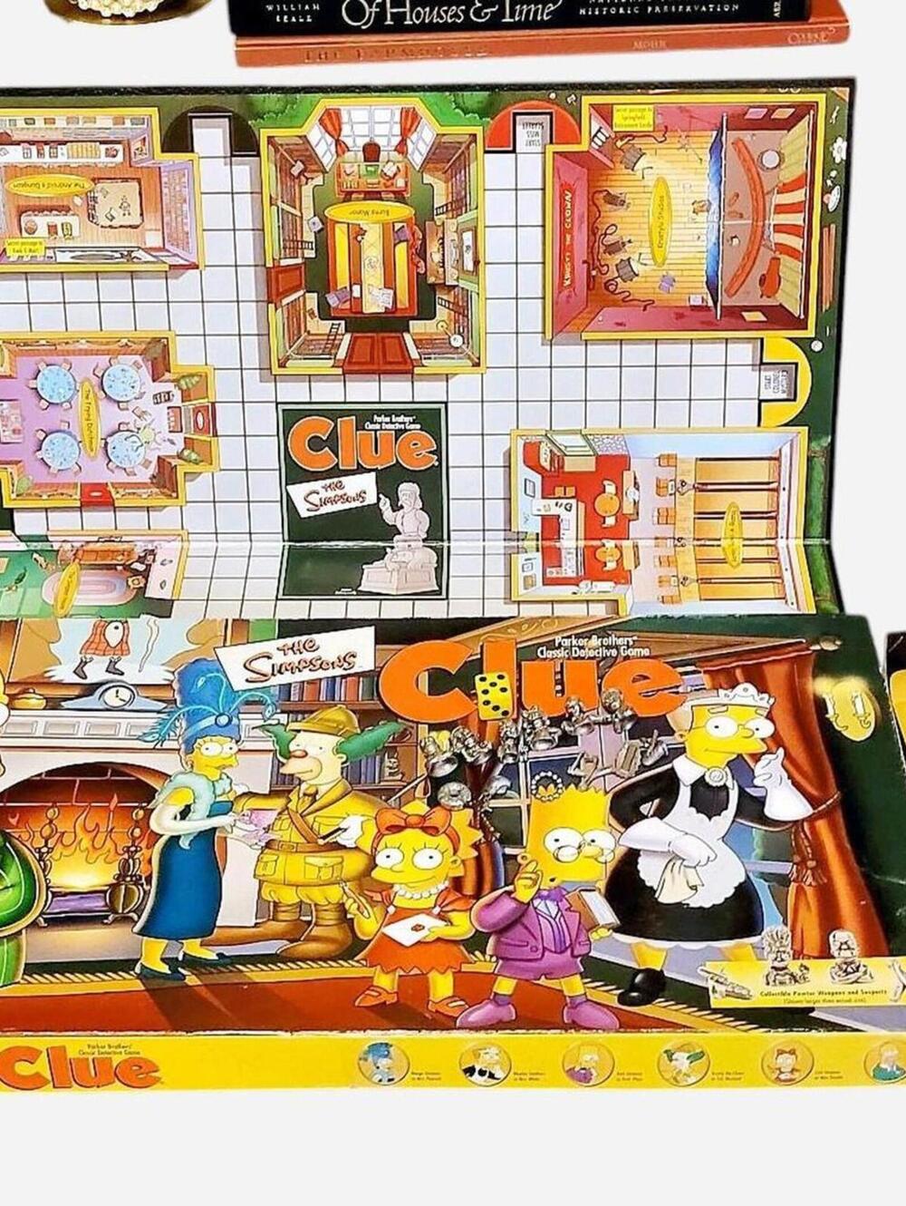 2000 The Simpsons Parker Brothers Clue game- Complete (all pieces included)